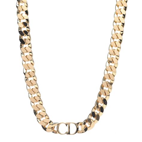 dior tag necklace gold|christian Dior gold necklace.